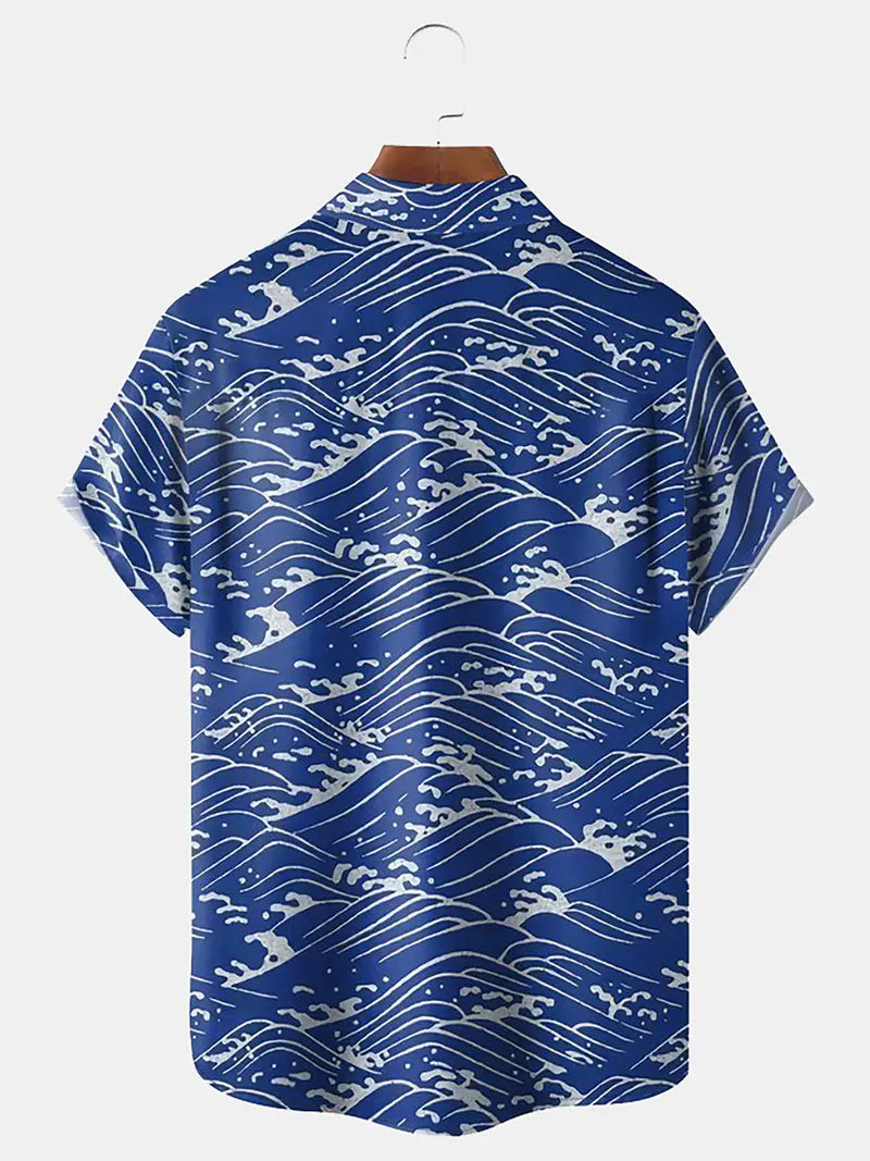 Harrison - Herren-Shirt mit Wellen-Grafik