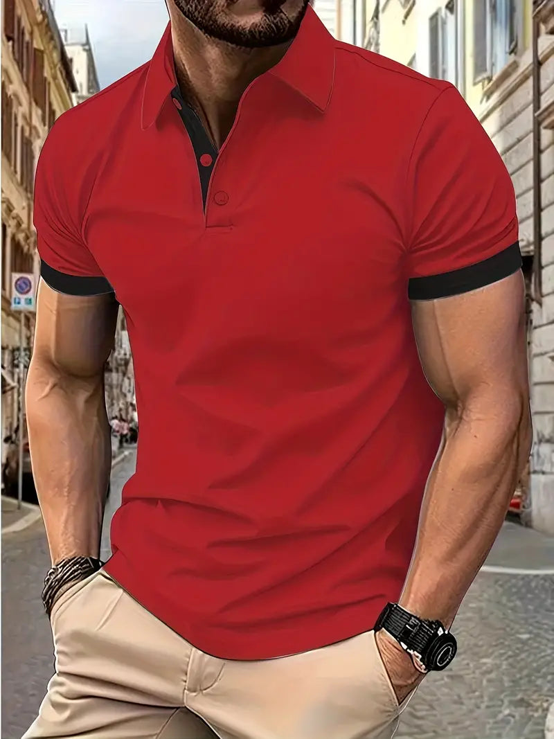 William – lässiges colorblock-shirt für herren