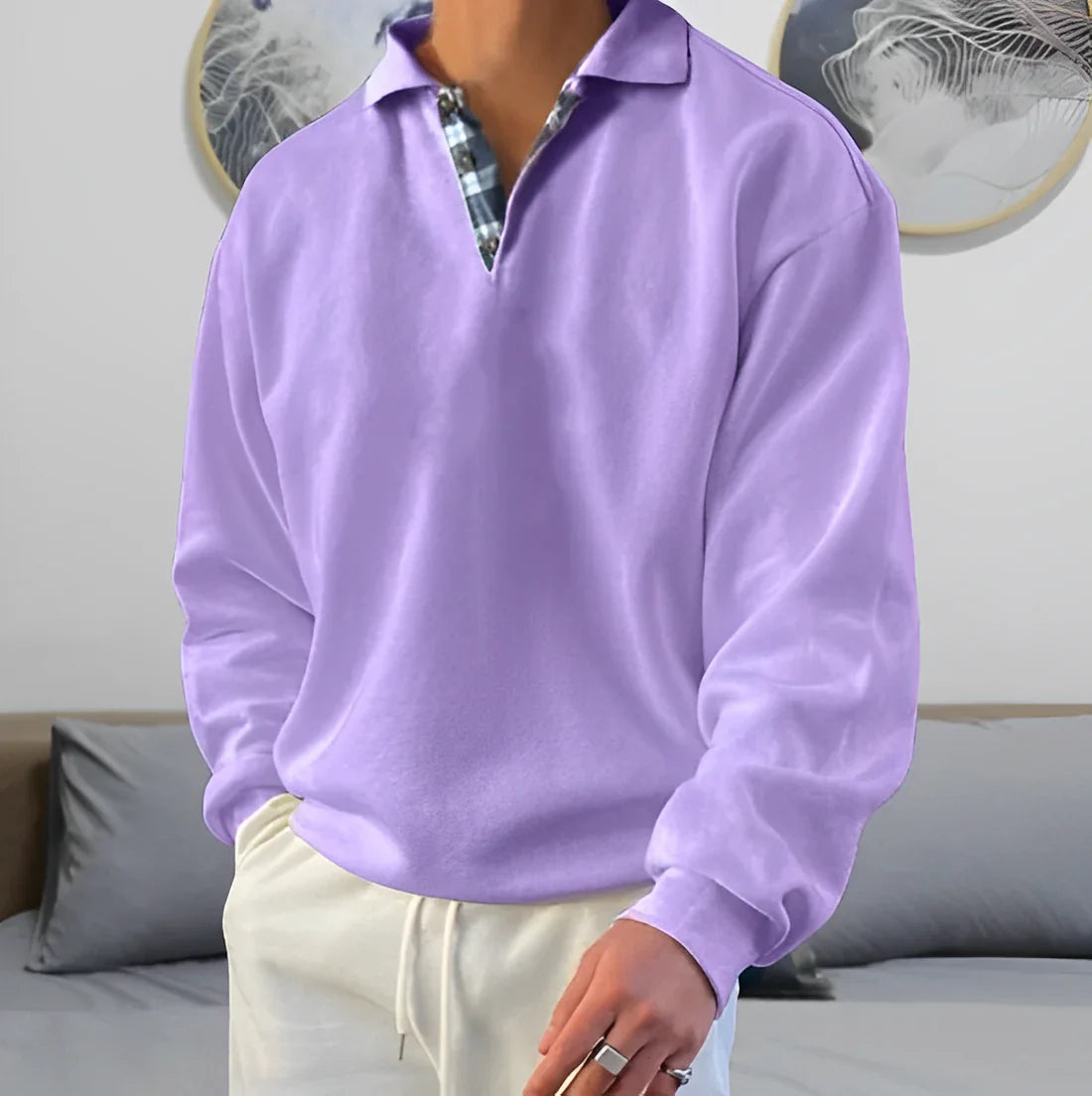 Bernard - Langärmeliges Poloshirt