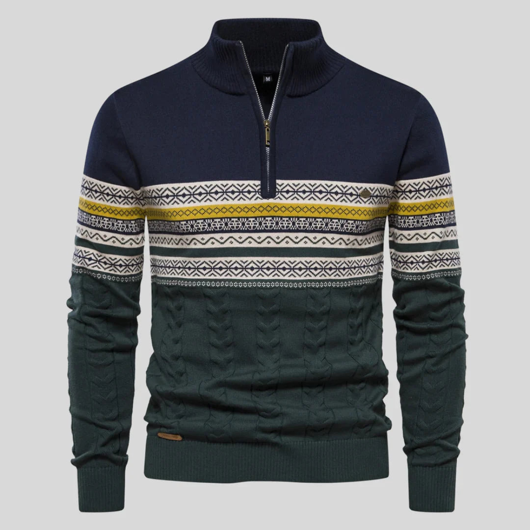 Casper - Hochwertiger Pullover mit Retro-Muster.