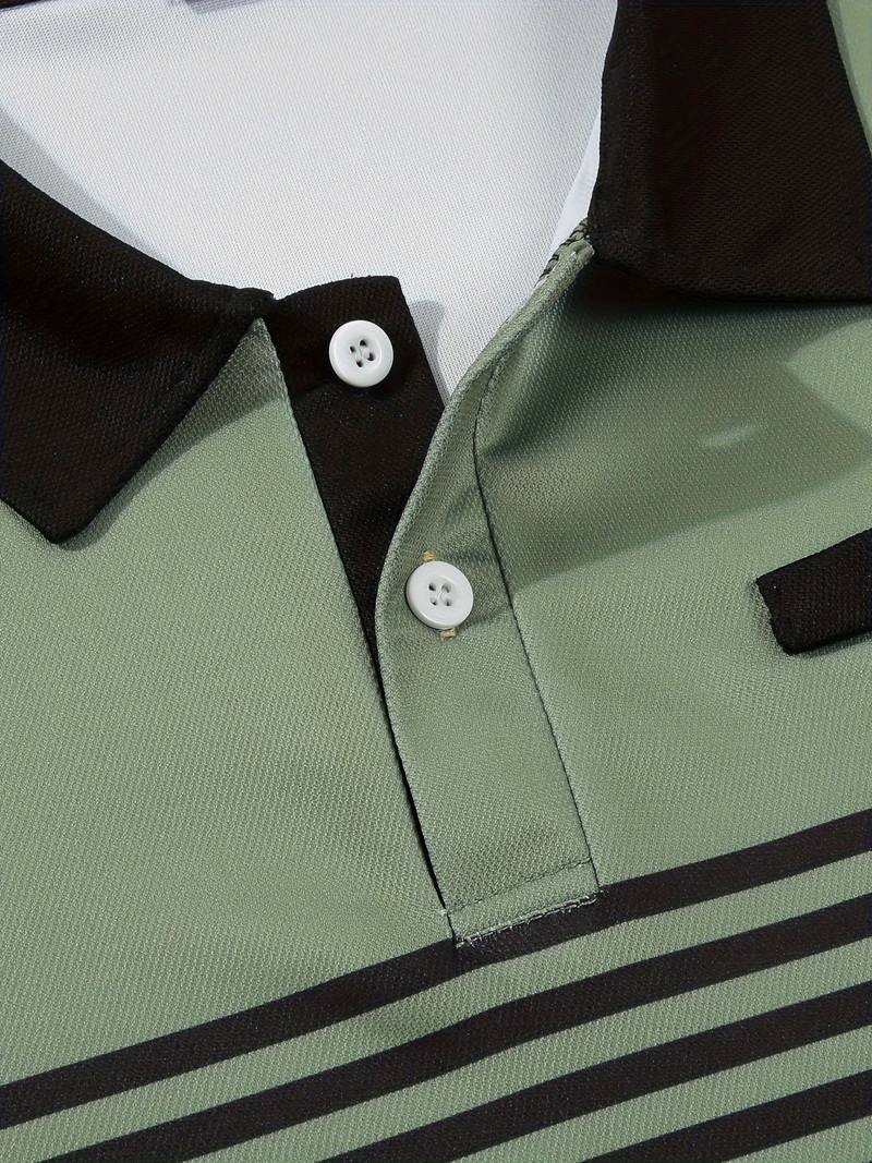 Chase – lässiges kurzarm-streifen-poloshirt für herren