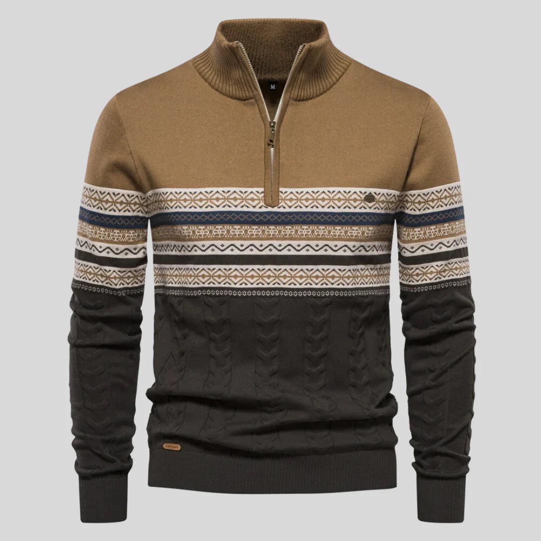 Casper - Hochwertiger Pullover mit Retro-Muster.