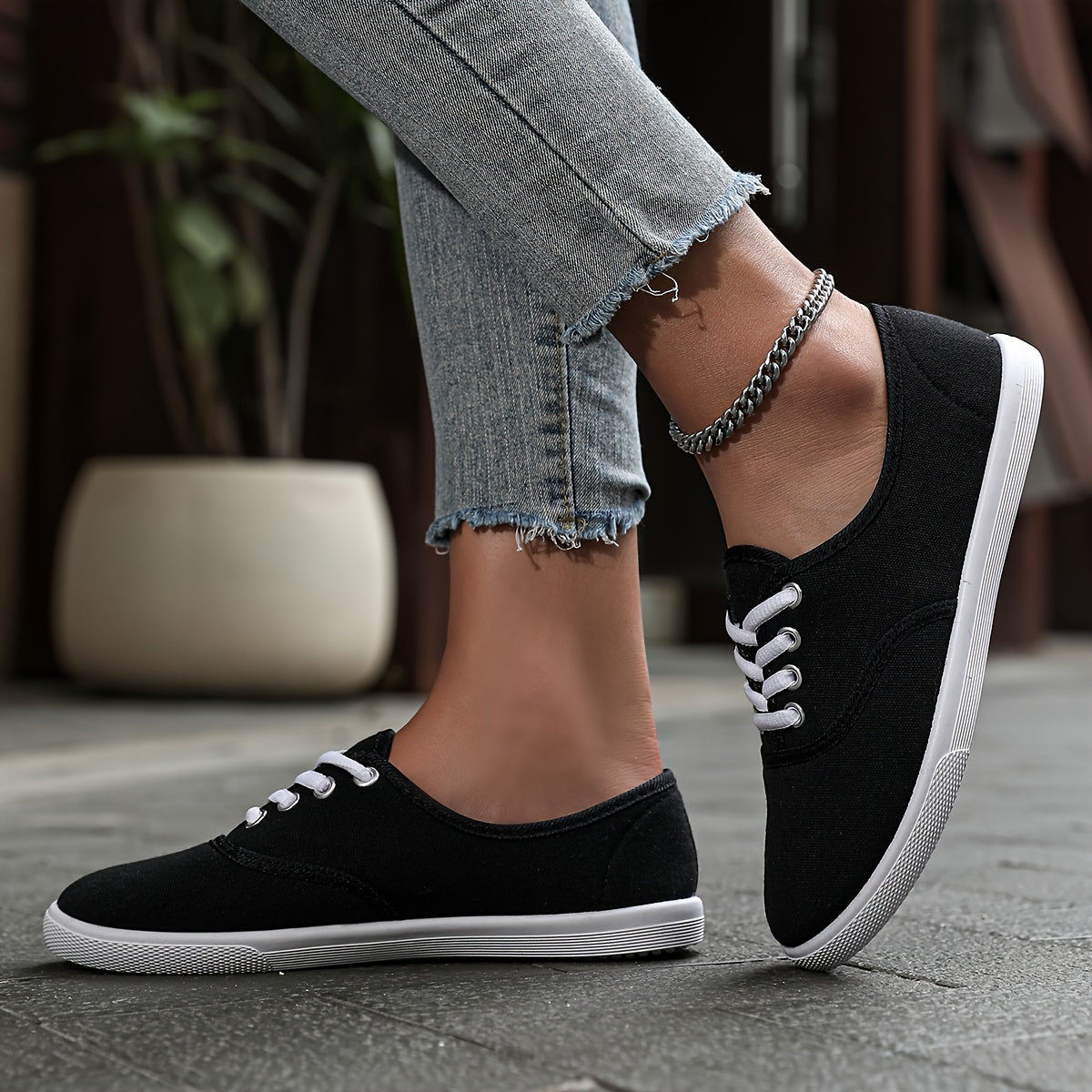 Welsie | Bequeme und Stilvolle Canvas-Sneaker für Damen