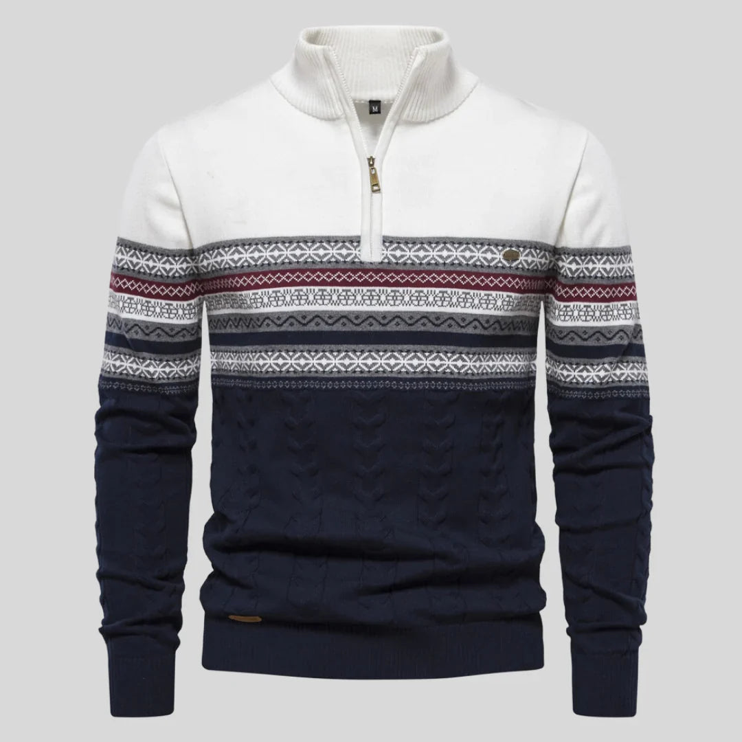 Casper - Hochwertiger Pullover mit Retro-Muster.