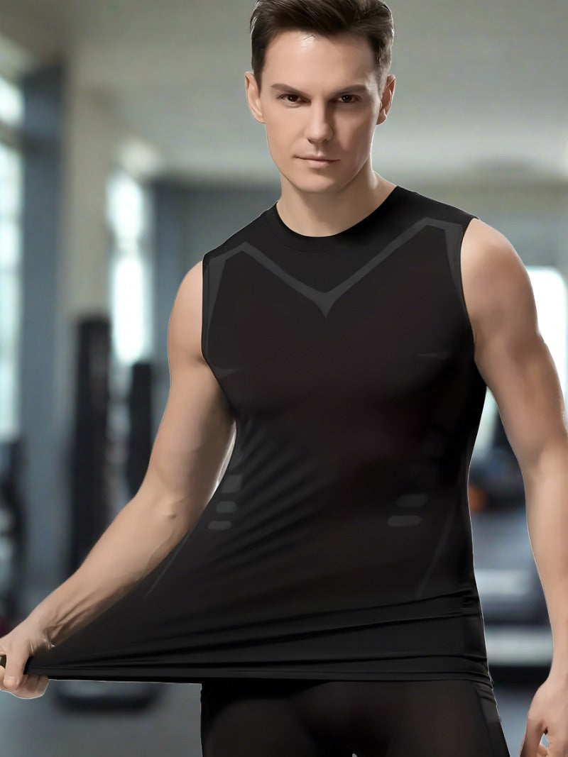 Nero | Kompressions-Tanktop mit Optimaler Unterstützung und Atmungsaktiven Zonen für Sportler