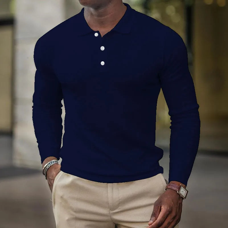 Mathis Lefèvre® | Casual Polohemd - Marineblau