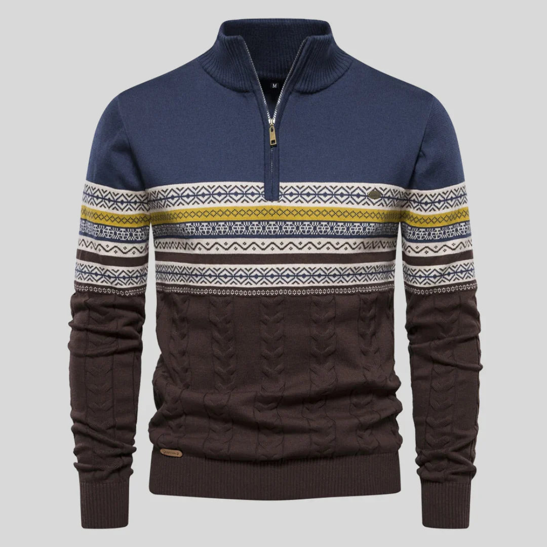 Casper - Hochwertiger Pullover mit Retro-Muster.