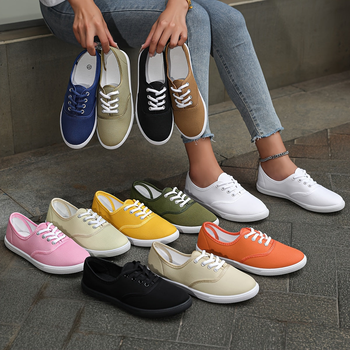 Welsie | Bequeme und Stilvolle Canvas-Sneaker für Damen