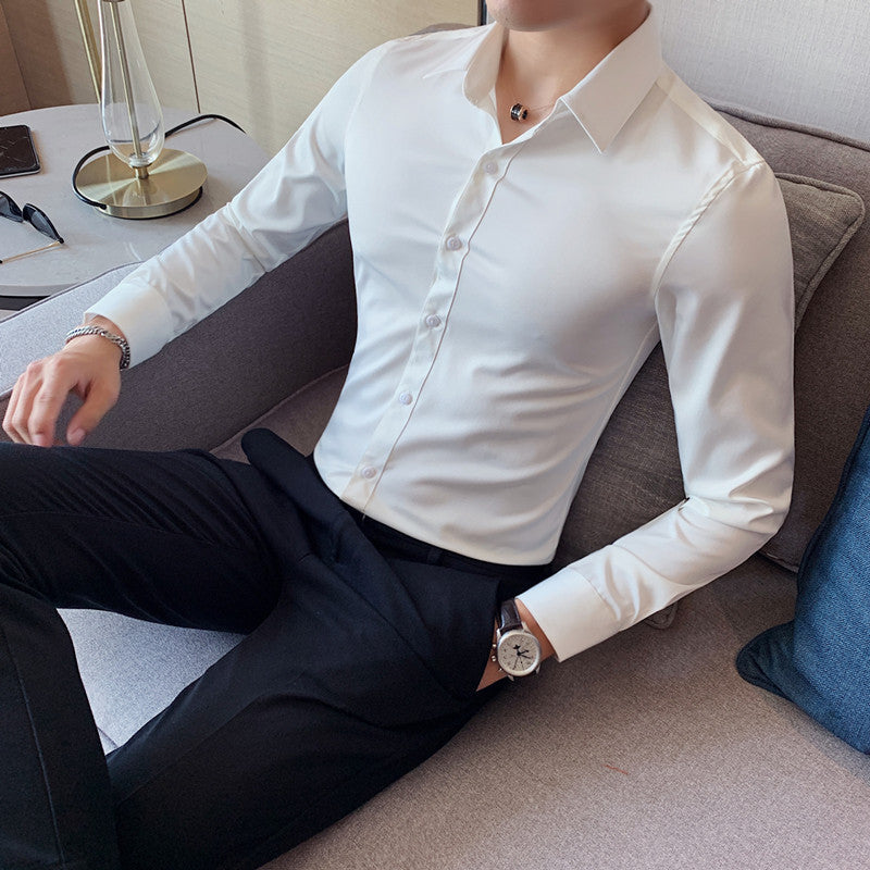 Elegantes Herren Business-Hemd mit Slim-Fit Passform und Kentkragen