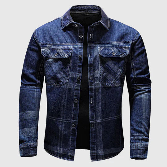 Andrew - Kariertes Denim-Hemd