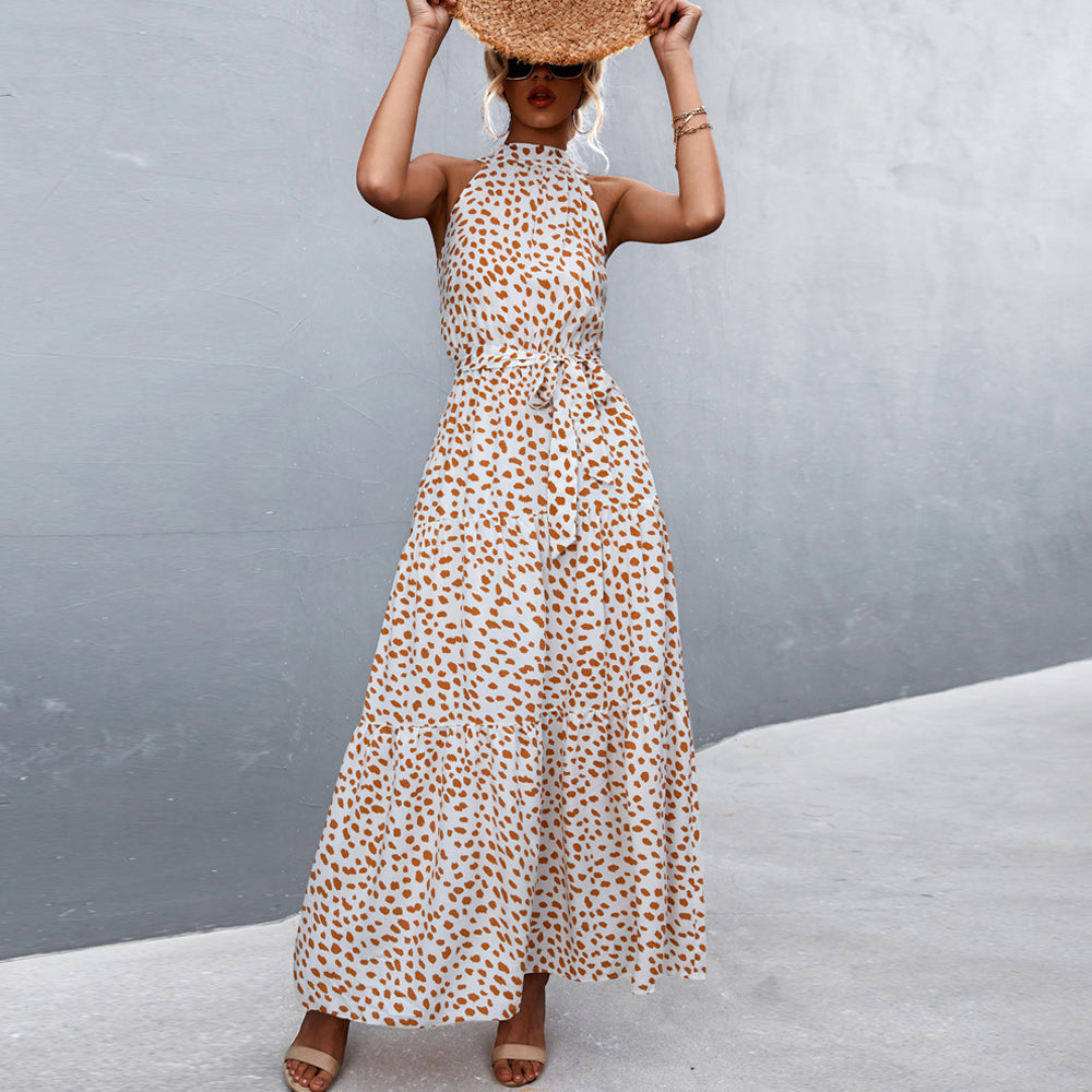 Zara | Maxi Sommerkleid mit Eleganten Leopardenmuster und Luftigem Schnitt für Damen