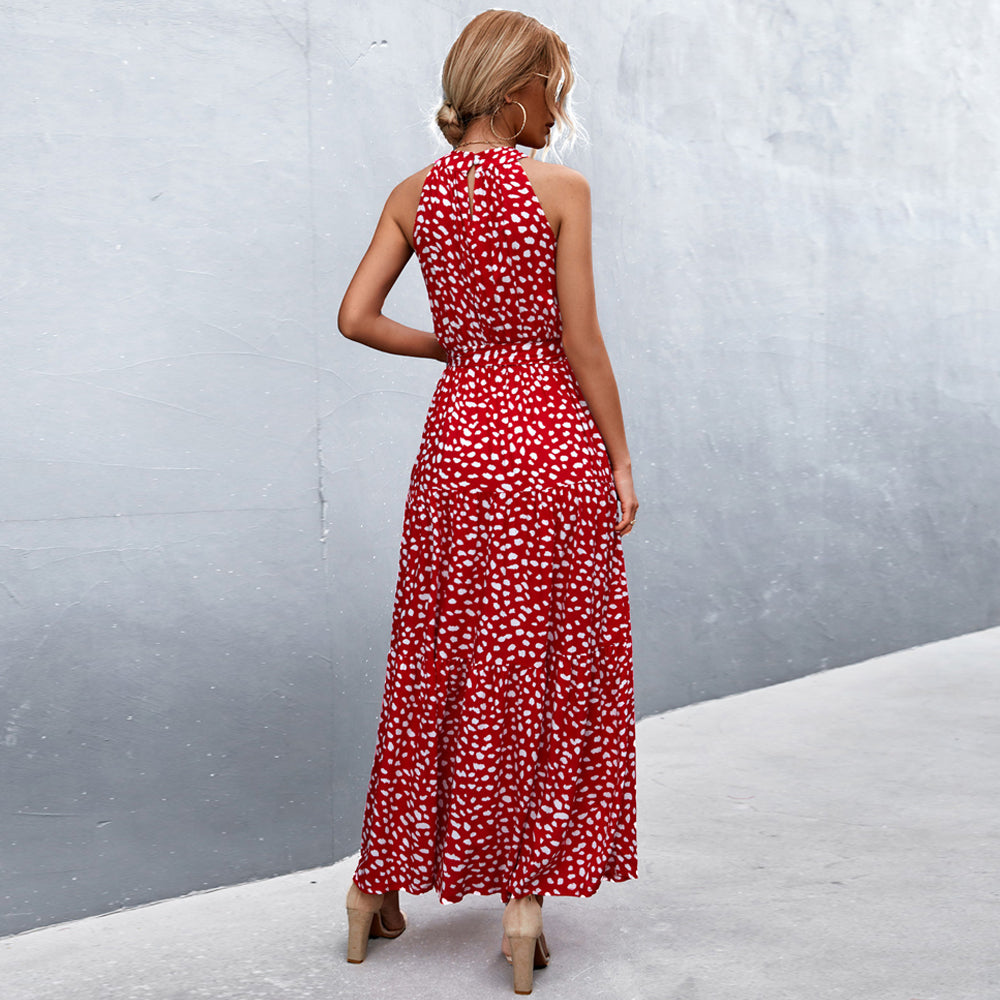 Zara | Maxi Sommerkleid mit Eleganten Leopardenmuster und Luftigem Schnitt für Damen