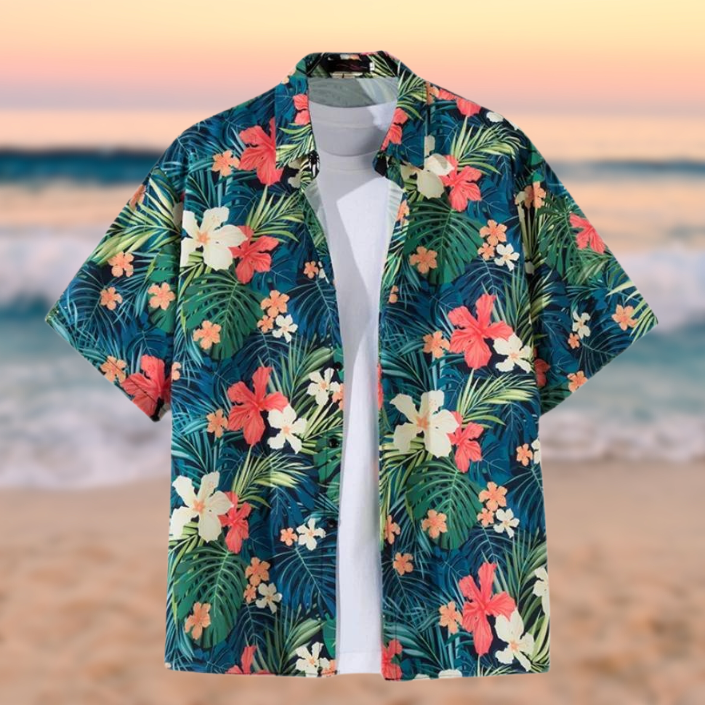 Ethan - Hemd mit Hawaii-Print