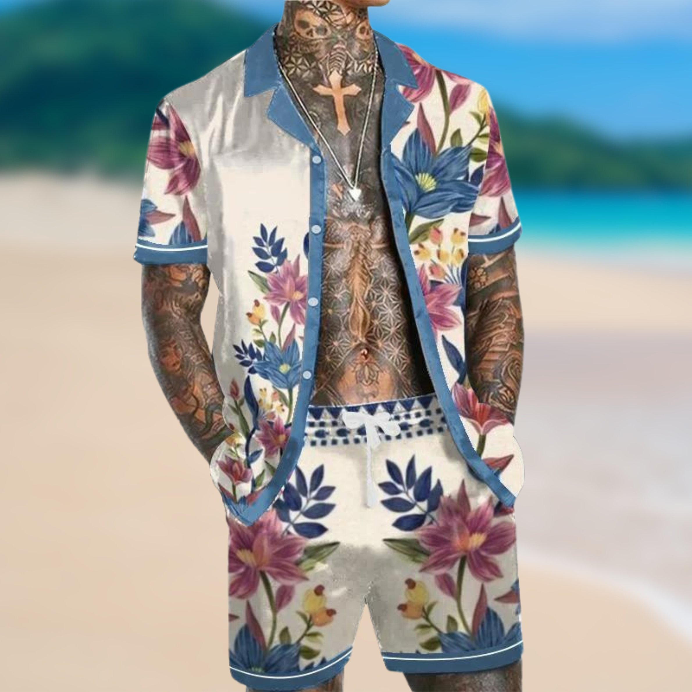 Thiago - Herren-Sommer-Outfit 2-teiliges Set