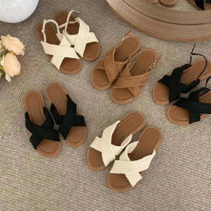 2024 Sommer Sandalen mit gekreuzten Bändern