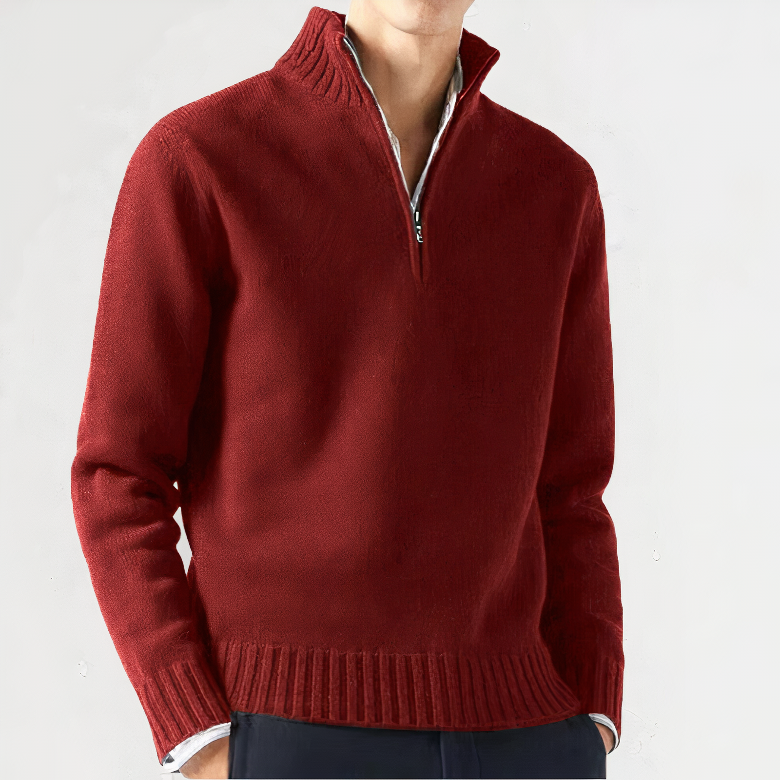 WILBUR - Warmer Viertel-Zip-Pullover