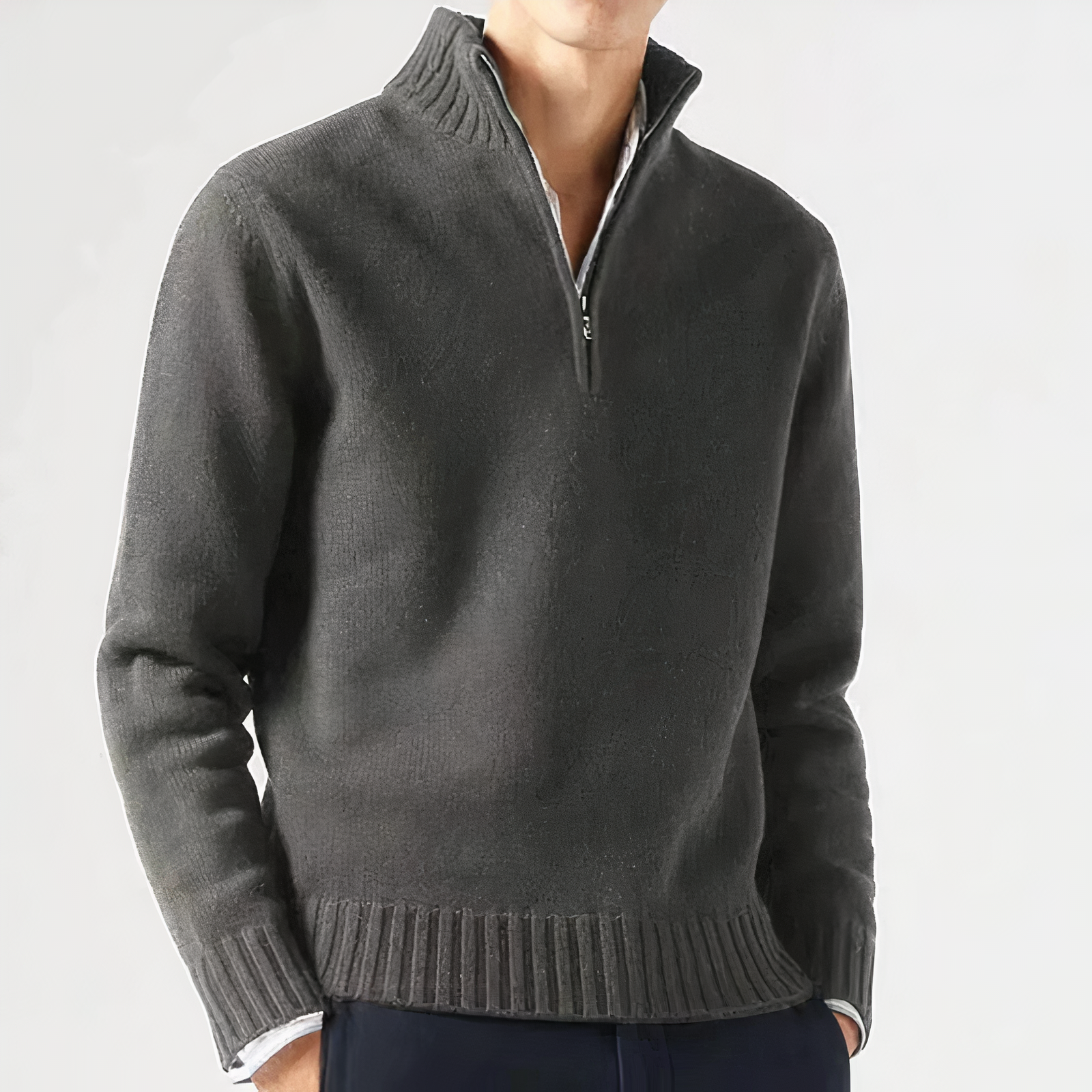 WILBUR - Warmer Viertel-Zip-Pullover