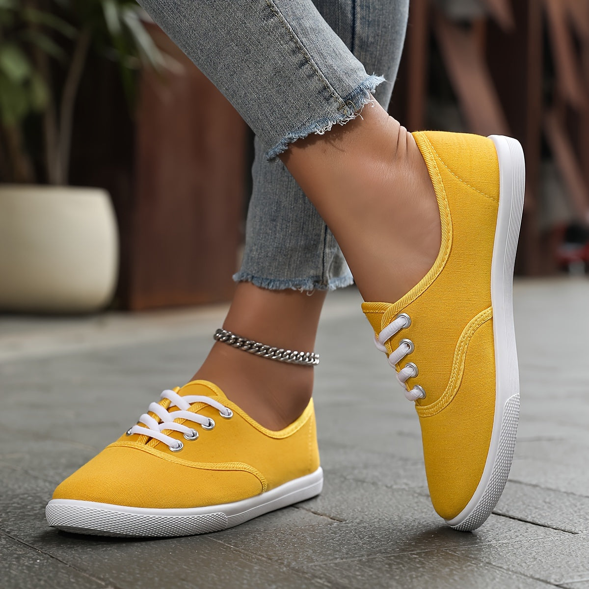 Welsie | Bequeme und Stilvolle Canvas-Sneaker für Damen