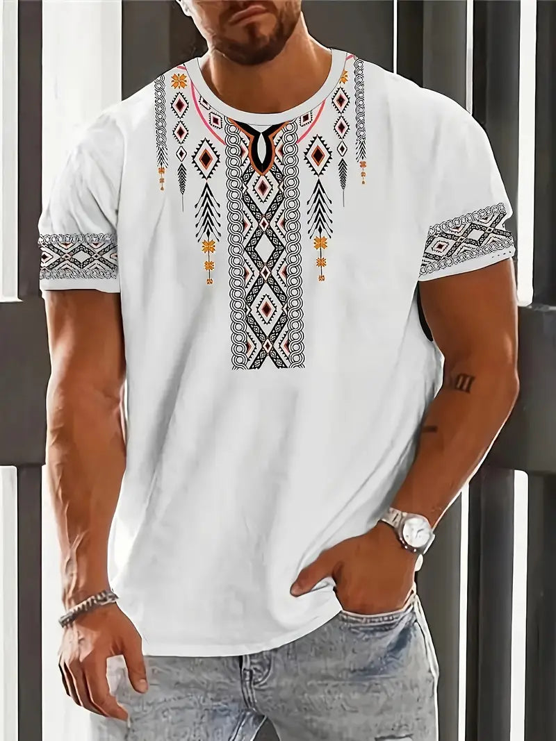 Anthony - Retro Print Herren Kurzarmhemd