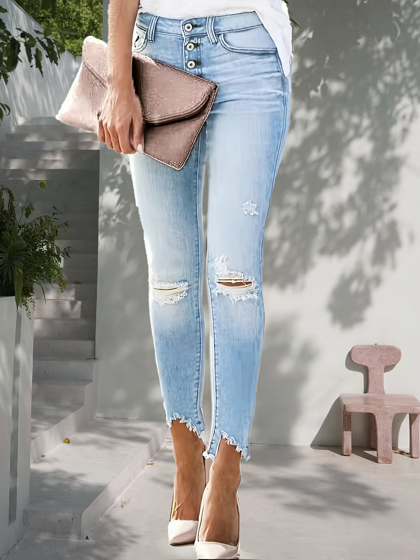 Aba - Elegante Skinny Jeans mit gerippter Eleganz