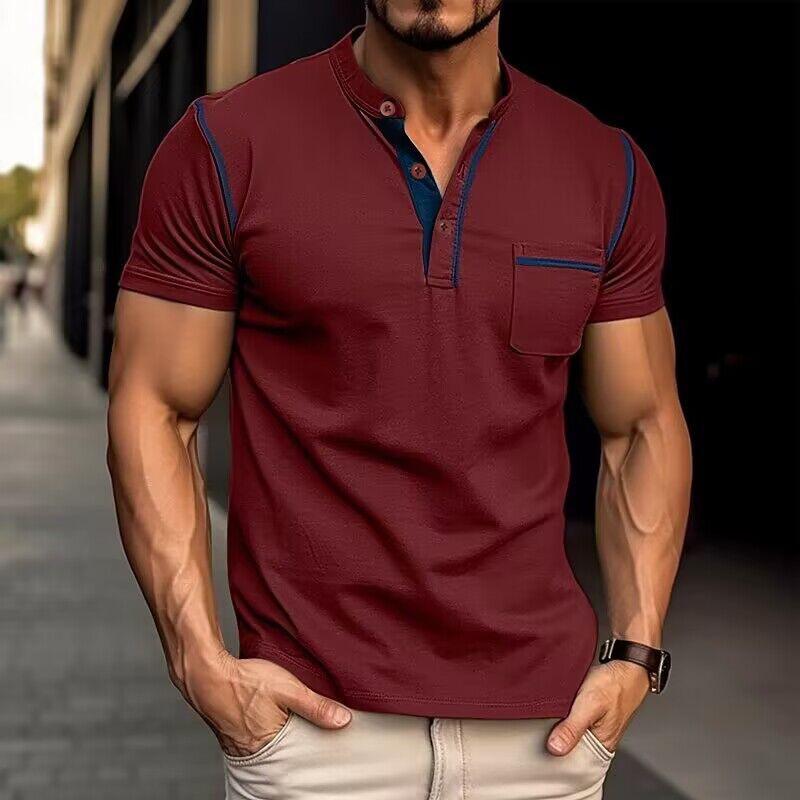 Reece - Luxus-Polo mit Henley-Kragen