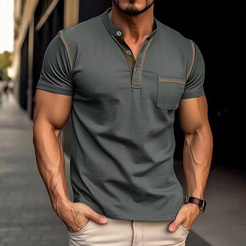 Reece - Luxus-Polo mit Henley-Kragen