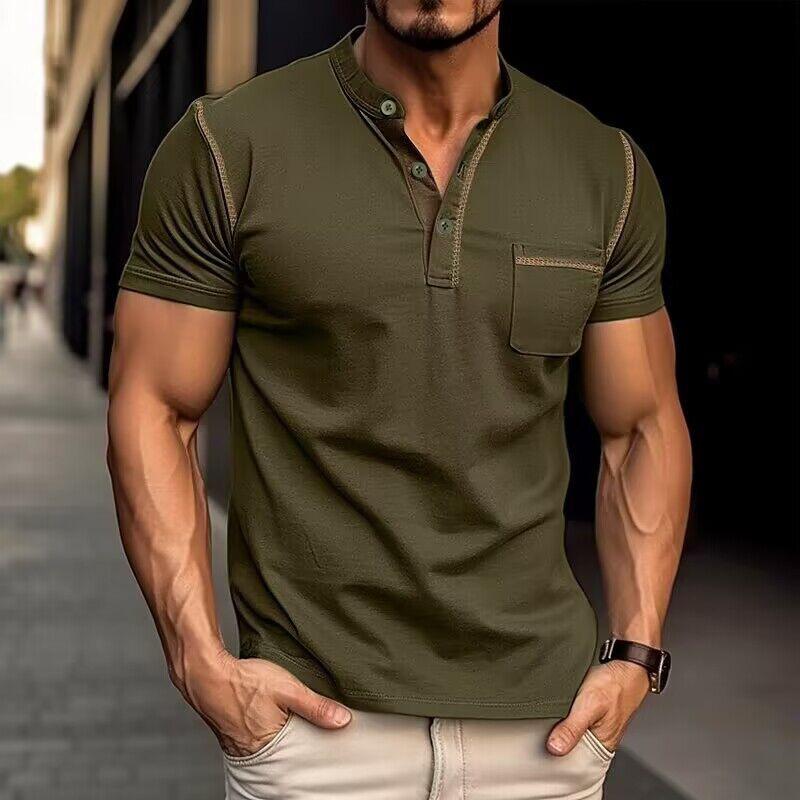 Reece - Luxus-Polo mit Henley-Kragen