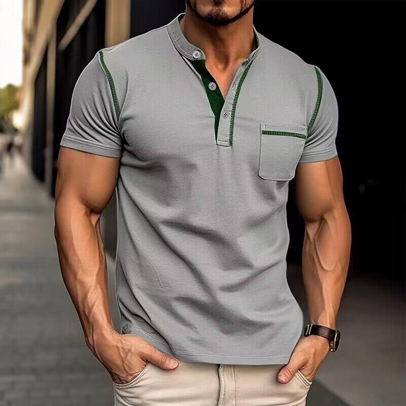 Reece - Luxus-Polo mit Henley-Kragen