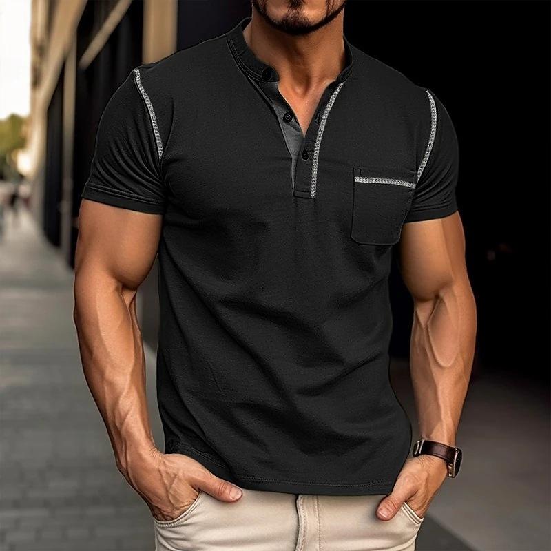 Reece - Luxus-Polo mit Henley-Kragen