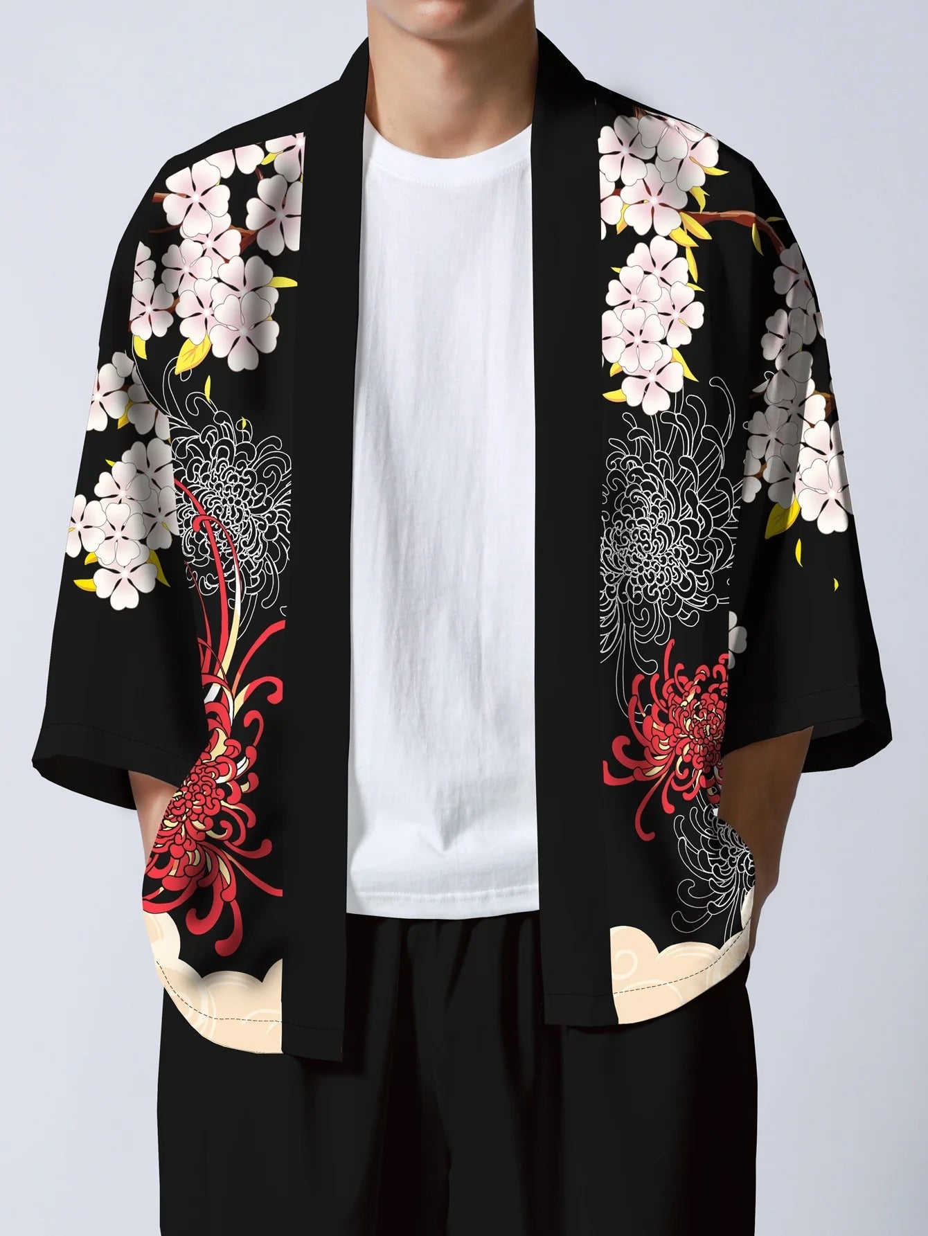 Leander - Bedruckter Kimono-Cardigan