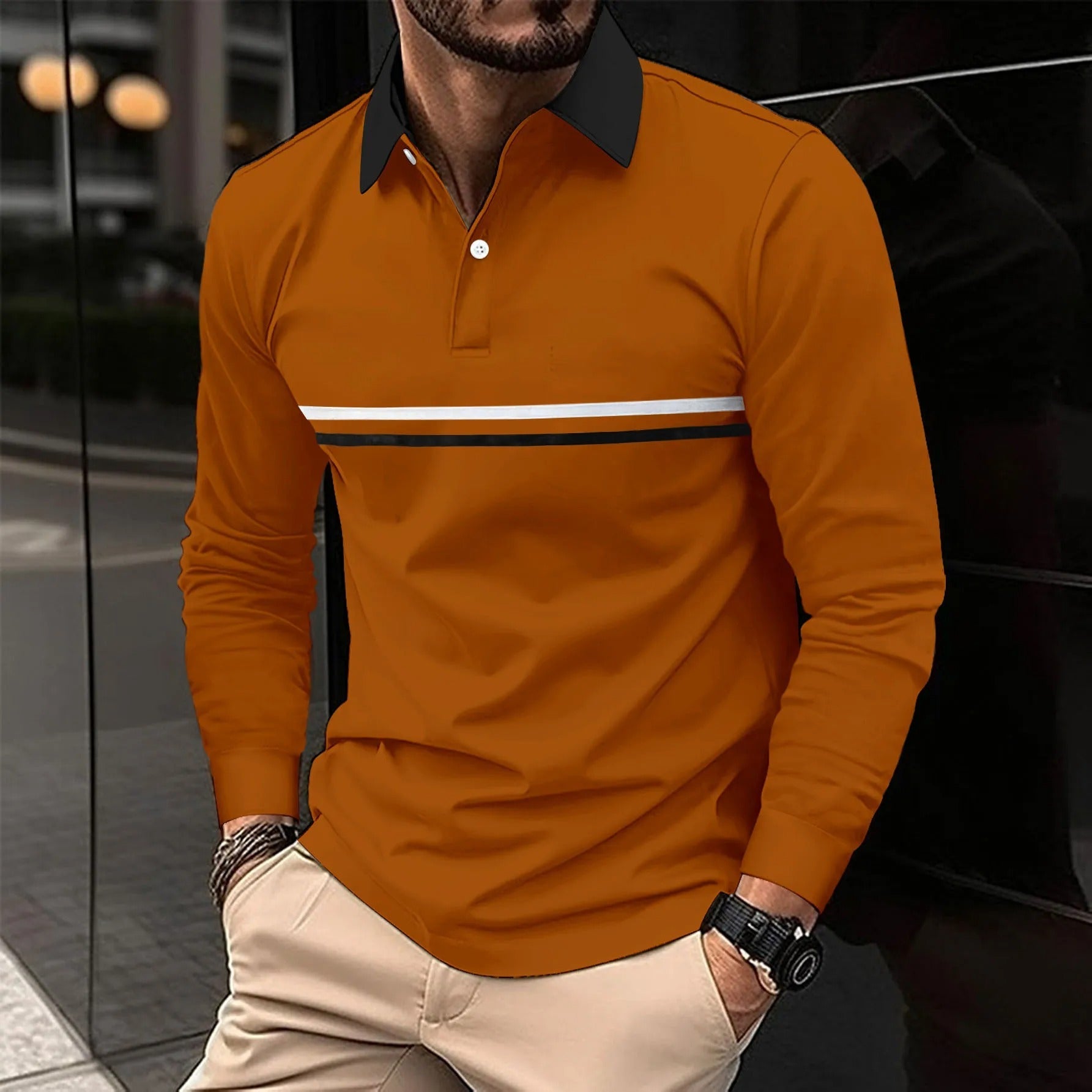 Clifton - Langärmliges Poloshirt