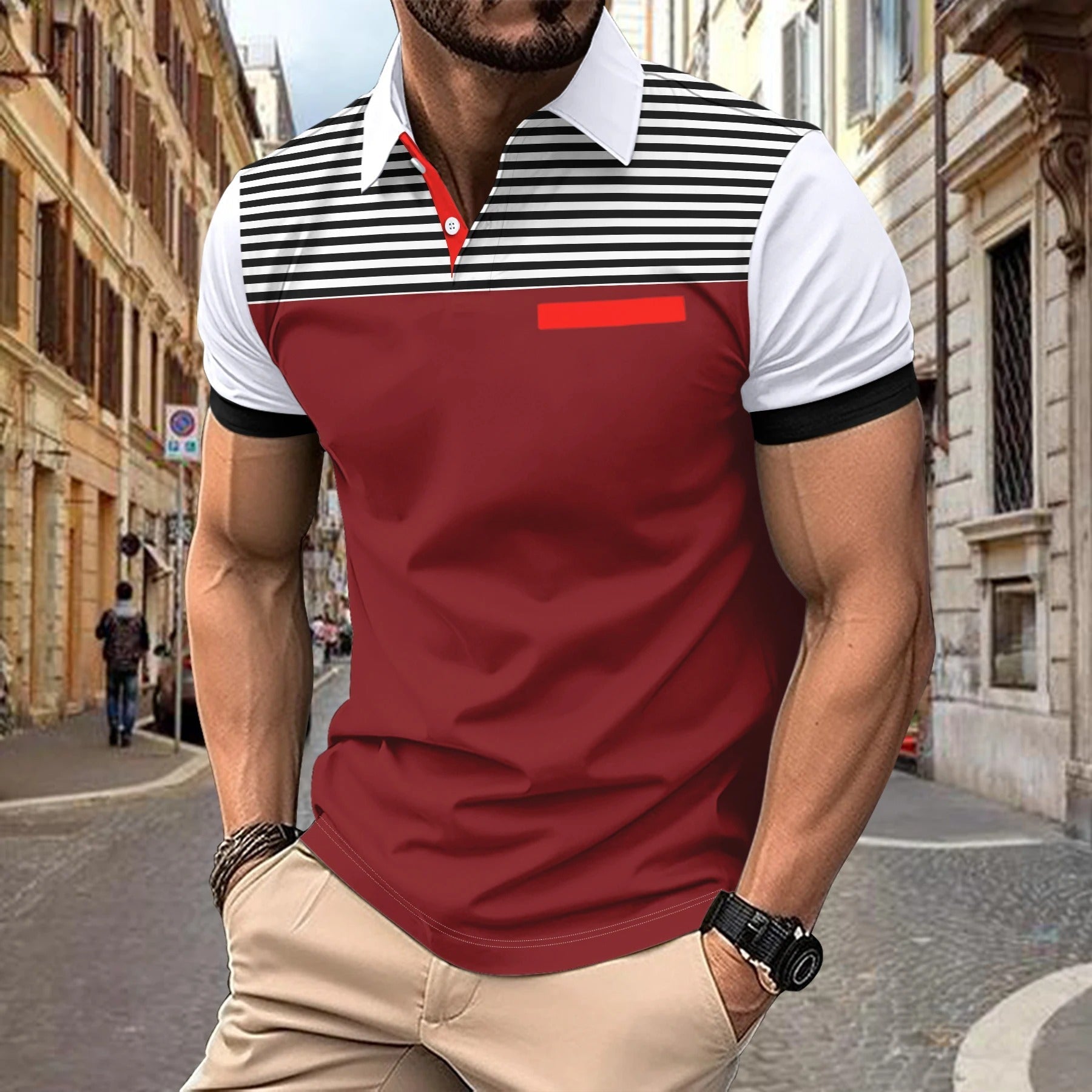 Cameron - Gestreiftes Poloshirt für Herren