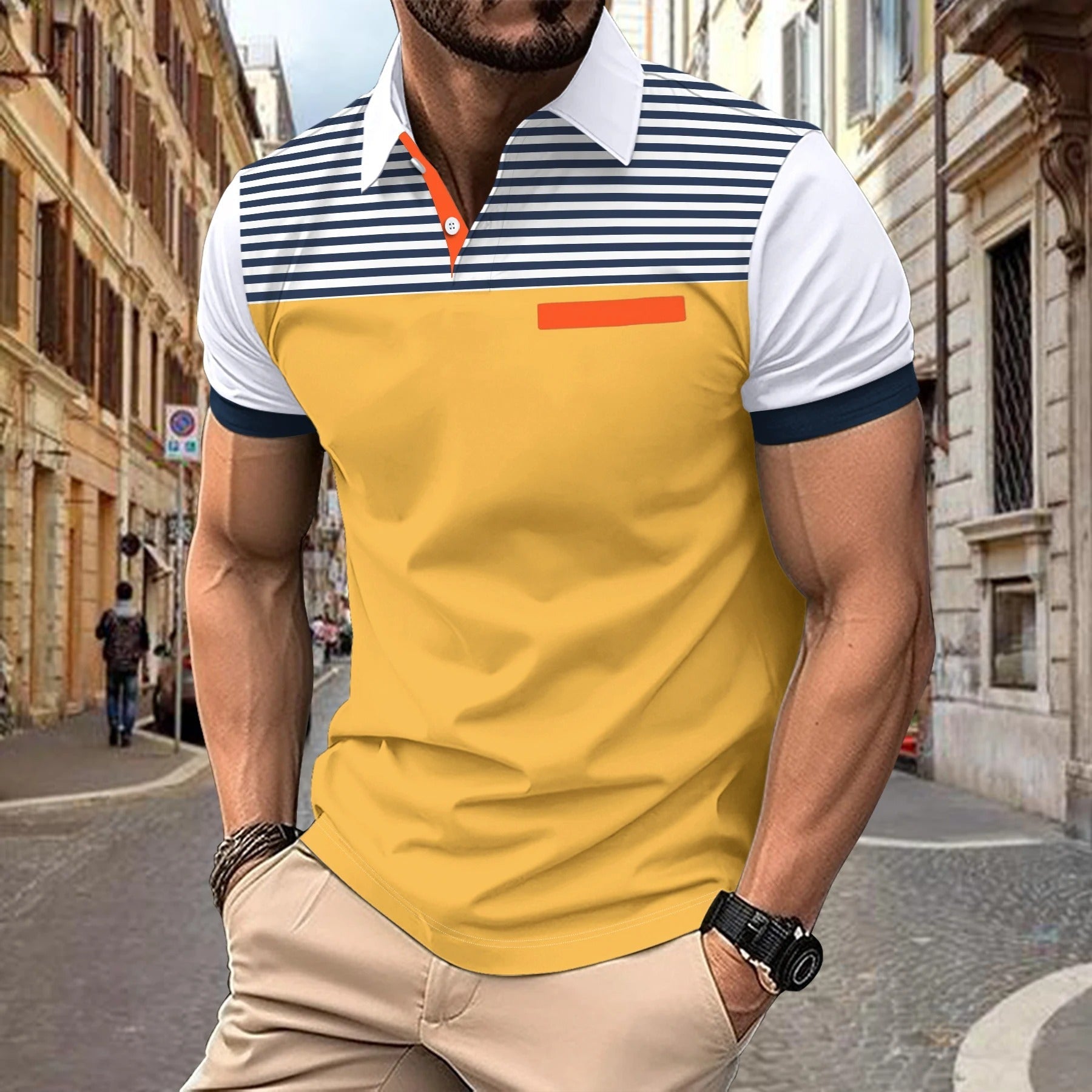 Cameron - Gestreiftes Poloshirt für Herren