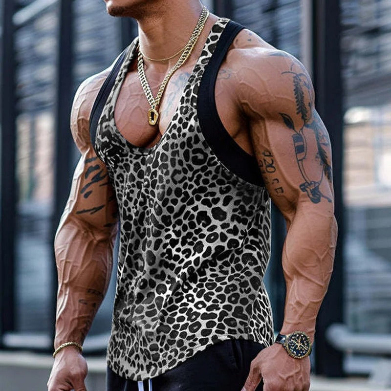 Edmund - Tanktops mit Leopardenmuster