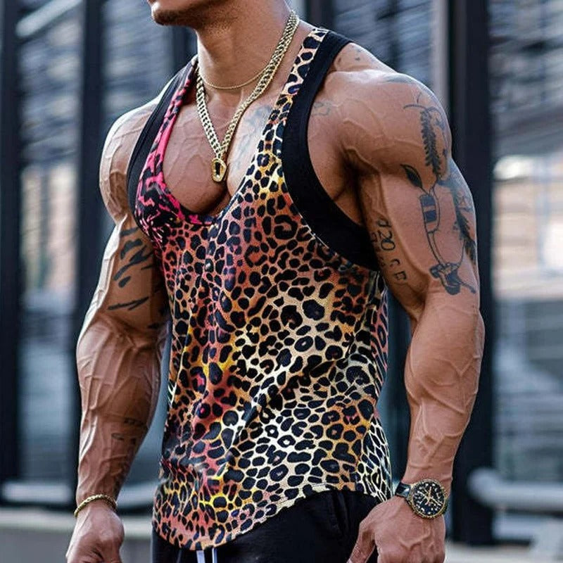 Edmund - Tanktops mit Leopardenmuster